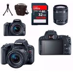 Câmera Canon Sl2 Kit Especial com Lente 18 55 + 50mm 1.8 Stm + Bolsa + Mini Tripé + 32Gb Class 10 + Filtro UV Garantia Canon Oficial