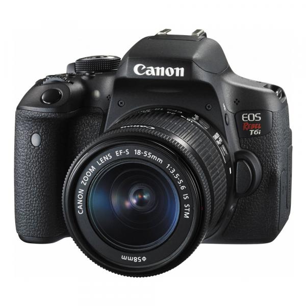 Câmera Canon T6i e Lente EF-S 18-55mm F/3.5-5.6 IS