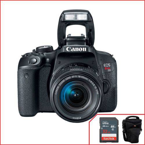Camera Canon T7i com 18-55mm F/4-5.6 Is Stm