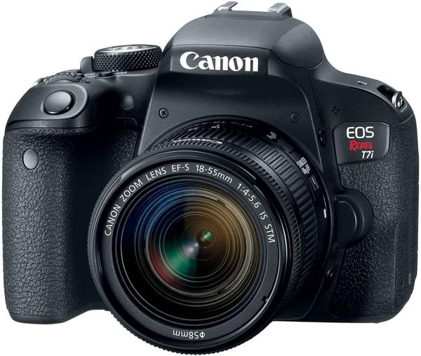 Câmera Canon T7i com Lente Ef-s 18-55mm F/3.5-5.6 IS