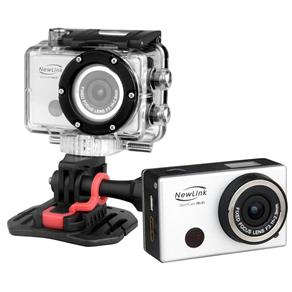 Câmera de Ação Sport Cam NewLink Wi-Fi FS101 Prata – 8MP, Conexão Micro USB e Mini HDMI e Grava Vídeo Full HD
