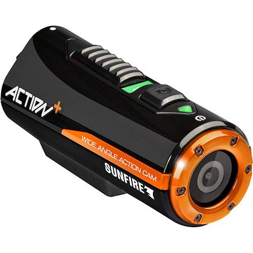 Câmera de Ação Sunfire Action à Prova D'água 5MP HD - Preta e Laranja