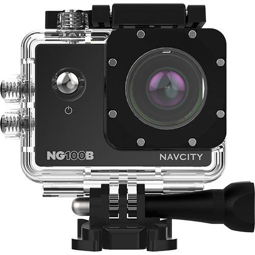 Câmera de Aventura Navcity NG-100B 12MP Full HD com Case à Prova D'água 30m + Selfie Stick