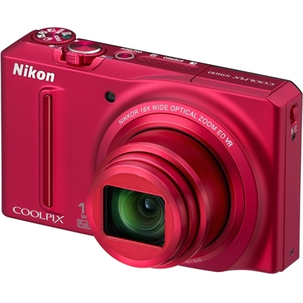 Câmera Digital 12.1Mp Coolpix Vermelha S9100 Nikon