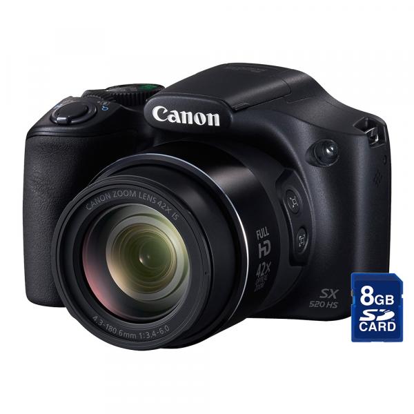 Câmera Digital 16.0 MP, LCD 3.0, Zoom Óptico 42x e Vídeo em Full HD - Canon