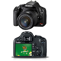 Câmera Digital Canon EOS Rebel T1i 15.1MP C/ Lente EF-S 18-55mm F/3.5-5.6 IS
