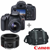Tudo sobre 'Camera Digital Canon EOS Rebel T6 DSLR Profissional, 18 MP - EOST6+Lente EF 50mm F/1.8 STM - 0570C003AA+Bolsa - 300DG'