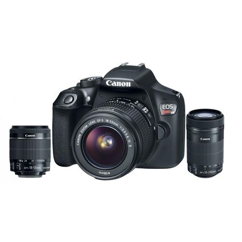 Câmera Digital Canon Eos Rebel T6 Kit Premium - Lentes Ef-S 18-55mm e Ef-S 55-250mm