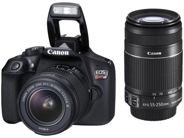 Tudo sobre 'Câmera Digital Canon EOS Rebel T6 Premium Kit - 18MP Profissional 3” Full HD Wi-Fi'