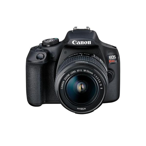 Câmera Digital Canon EOS Rebel T7 DSLR, 24.1MP, 3", EF-S 18-55mm IS II Preto