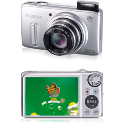 Câmera Digital Canon PowerShot SX240 HS 12.1 MP C/ 20x Zoom Óptico Prata