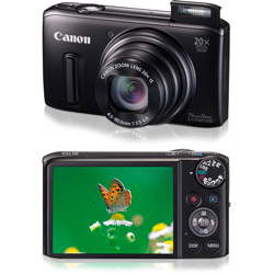 Câmera Digital Canon PowerShot SX240 HS 12.1 MP C/ 20x Zoom Óptico Preta
