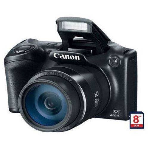 Camera Digital Canon Powershot Sx400is 16mp Lcd 3.0 Polegadas Zoom Optico 30x Cartao de Memoria Grat