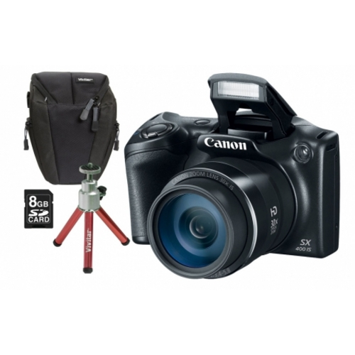 Câmera digital Canon Powershot SX400IS c/ Bolsa, Tripé e SD 8 GB