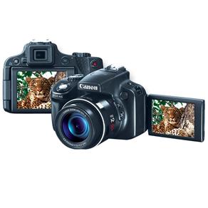 Câmera Digital Canon Powershot SX50 Preta com LCD 2,8”, 12.1MP, Zoom Óptico 50x, Vídeo Full HD, Estabilizador de Imagem, Detector de Face e Sorriso