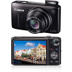 Câmera Digital Canon PowerShot SX260 HS 12.1MP C/ 20x Zoom Óptico Preta