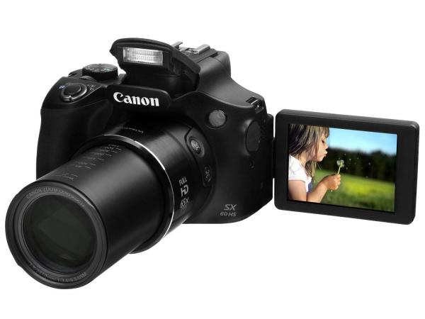 Tudo sobre 'Câmera Digital Canon PowerShot SX60 HS 16.1MP - LCD 3” Variável Zoom Óptico 65x Panorâmica'