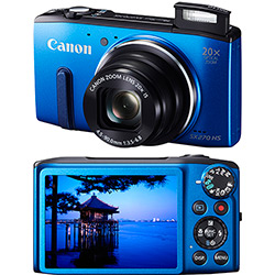 Tudo sobre 'Câmera Digital Canon Powershot SX270 HS 12.1MP Azul Zoom Óptico 20x'