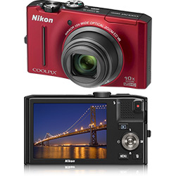 Câmera Digital Coolpix S8100 (12.1MP) Vermelha C/ 10x Zoom Óptico, Filma em Full HD, LCD de 3``e Bateria Recarregável - Nikon