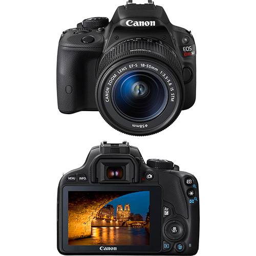 Tudo sobre 'Câmera Digital DSLR Canon EOS Rebel SL1 18MP Lente EF-S 18-55 IS STM'