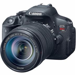Câmera Digital DSLR Canon EOS Rebel T5i 18MP Lente EF-S 18-55 IS STM