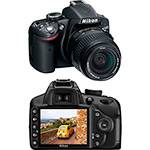 Câmera Digital DSLR Nikon D3200 24.2MP Lente EF-S 18-55mm F/3.5-5.6 Is