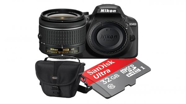 Câmera Digital DSLR Nikon D5300 Sensor CMOS DX 24.2MP 18-55mm + SD 16 Gb e Bolsa