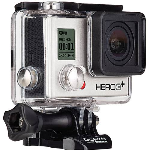 Tudo sobre 'Câmera Digital e Filmadora GoPro Hero3+ Silver Edition 10MP com Wi-Fi'