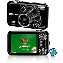 Câmera Digital Fuji JX200 12.2MP C/ 5x Zoom Óptico Cartão SD 2GB Preta