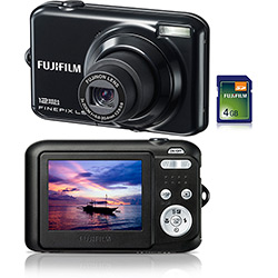 Câmera Digital Fuji L50 12MP C/ 3x de Zoom Óptico Cartão SD de 4GB Preta