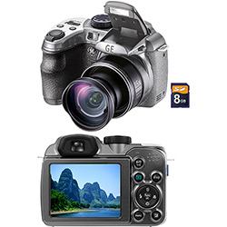 Câmera Digital GE X 550 16MP C/ 15x Zoom Óptico Cartão SD 8GB