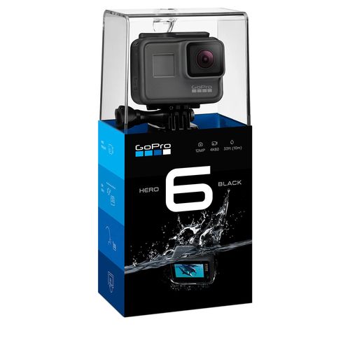 Câmera Digital Gopro Hero 6 à Prova D'água 12mp com Wi-fi e Gravação 4k - Preto
