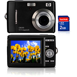 Câmera Digital HP CB350 12MP 3x Zoom Óptico Preta
