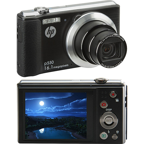 Câmera Digital HP P550 16MP Zoom Óptico 12,5x - Preto