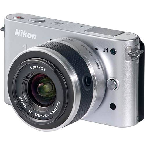 Tudo sobre 'Câmera Digital Nikon 1 J1 10.1MP C/ Lente Intercambiável de 10-30mm Prata'