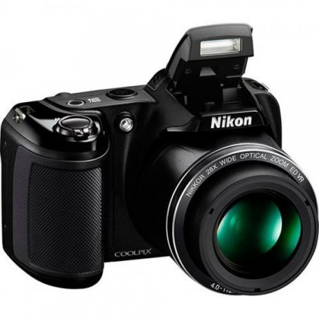 Camera Digital Nikon Coolpix L340 20.2MP Zoom Óptico 28x 43MB Preto - Nikon