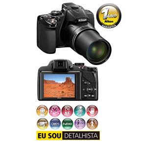 Câmera Digital Nikon Coolpix P530 Preta - 16.1MP, LCD 3.0", Zoom 42x, Ajuste Fino Dinâmico de 84x, Redução de Vibração Ótica e Vídeo Full HD