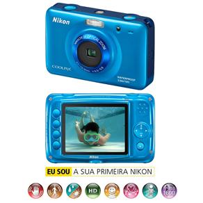 Tudo sobre 'Câmera Digital Nikon CoolPix S30 Azul C/ LCD 2,7”, 10.1 MP, Zoom Óptico de 3x, Vídeos em HD (720p) e à Prova D’água'