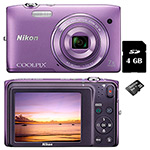 Tudo sobre 'Camera Digital Nikon COOLPIX S3500 - Roxo + Cartão Micro SD Sandisk 8GB'