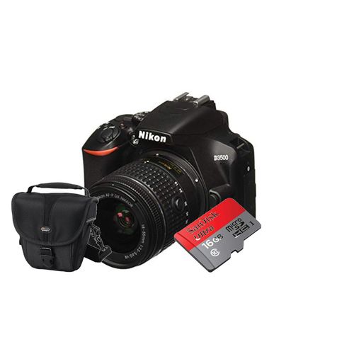 Câmera Digital Nikon D 3500 com 18-55 + SD 16 Gb e Bolsa