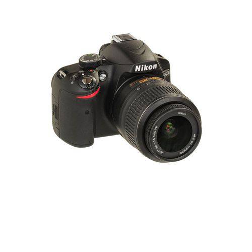 Câmera Digital Nikon D3200, 24.2MP, LCD 3.0", Vídeos em Full HD, Lente 18-55M, Preto