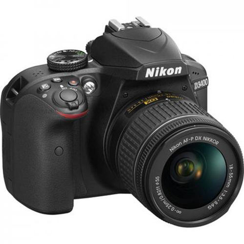 Camera Digital Nikon Dslr D3400 com Lente 18-55mm Vr, 24.2MP