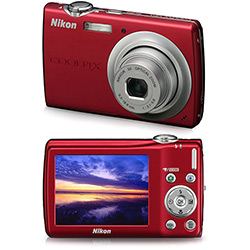 Câmera Digital Nikon S203 10 MP 3x Zoom Óptico Vermelha
