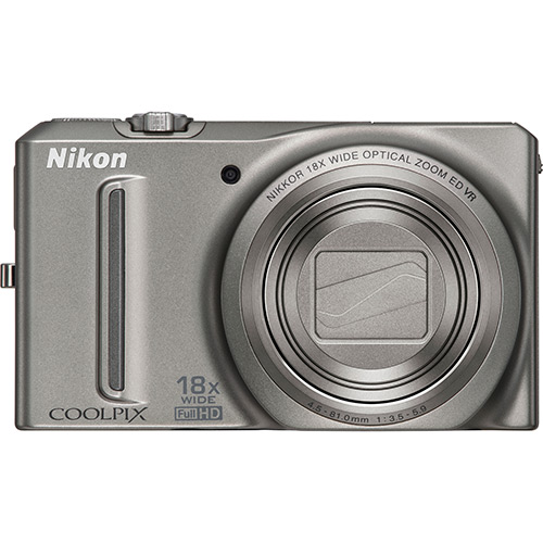 Câmera Digital Nikon S9100 12MP 18x Zoom Óptico Prata