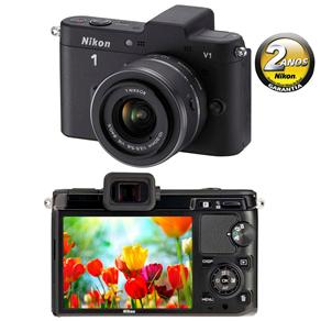 Câmera Digital Nikon1 V1 C/ 10.1MP, Lente 10-30mm VR, Visor LCD 3.0”, Vídeo em Full HD (1080p), Detector de Face e PictBridge