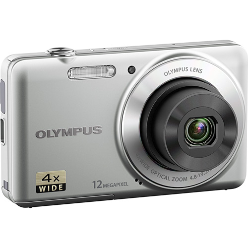 Câmera Digital Olympus VG-110 12.7MP C/ 4x de Zoom Óptico Cartão SD 4GB Prata