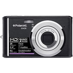 Câmera Digital Polaroid 16MP Zoom Óptico 4x Cartão 4GB - Preta
