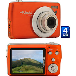 Câmera Digital Polaroid IS529 16MP C/ 5x Zoom Óptico Cartão SD de 4GB Laranja