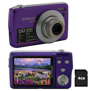 Câmera Digital Polaroid IS529 Roxa com LCD 2,7”, 16 MP, Vídeo HD, Zoom Óptico 5x, Estabilizador de Imagem e Detector de Face