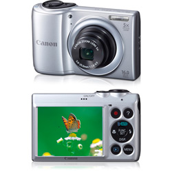 Câmera Digital Canon PowerShot A810 16 MP C/ 5x Zoom Óptico Prata